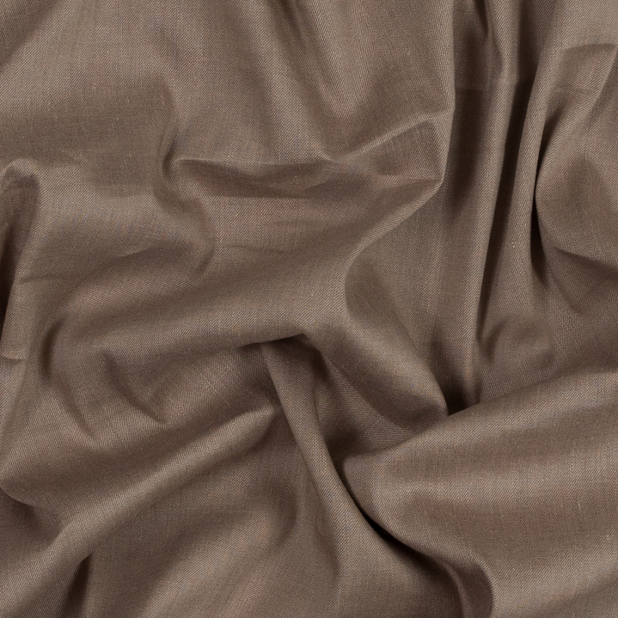 Pheasant Brown Blended Linen Twill | Mood Fabrics