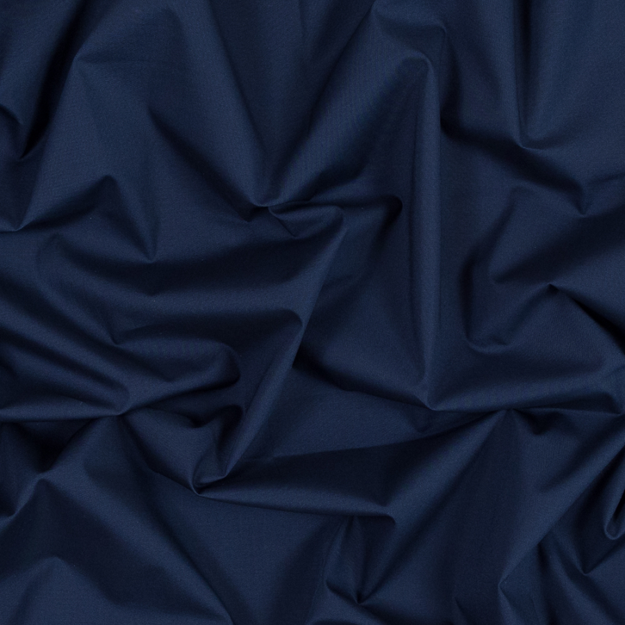 Ink Blue Stretch Cotton Poplin | Mood Fabrics