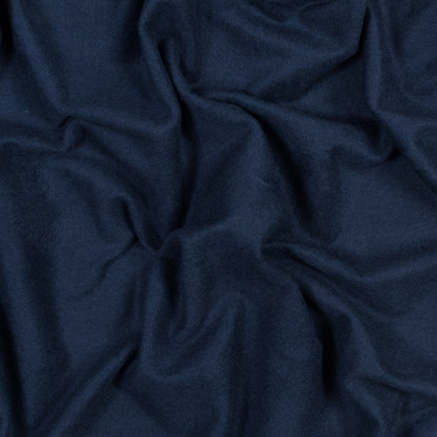 Navy Bamboo and Cotton Stretch Knit Fleece | Mood Fabrics