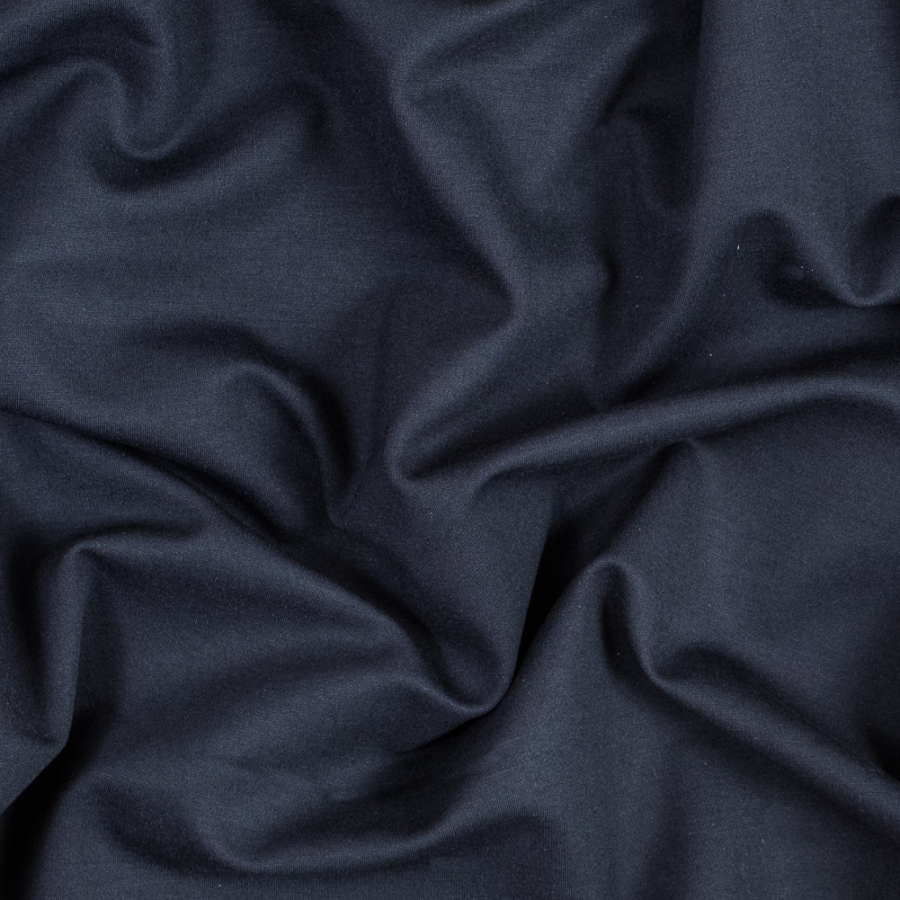 Premium Midnight Blue Stretch Ponte Knit | Mood Fabrics