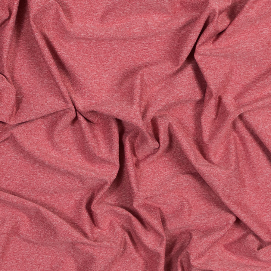 Warm Red Heathered Wicking and Anti-Microbial Performance Jersey | Mood Fabrics