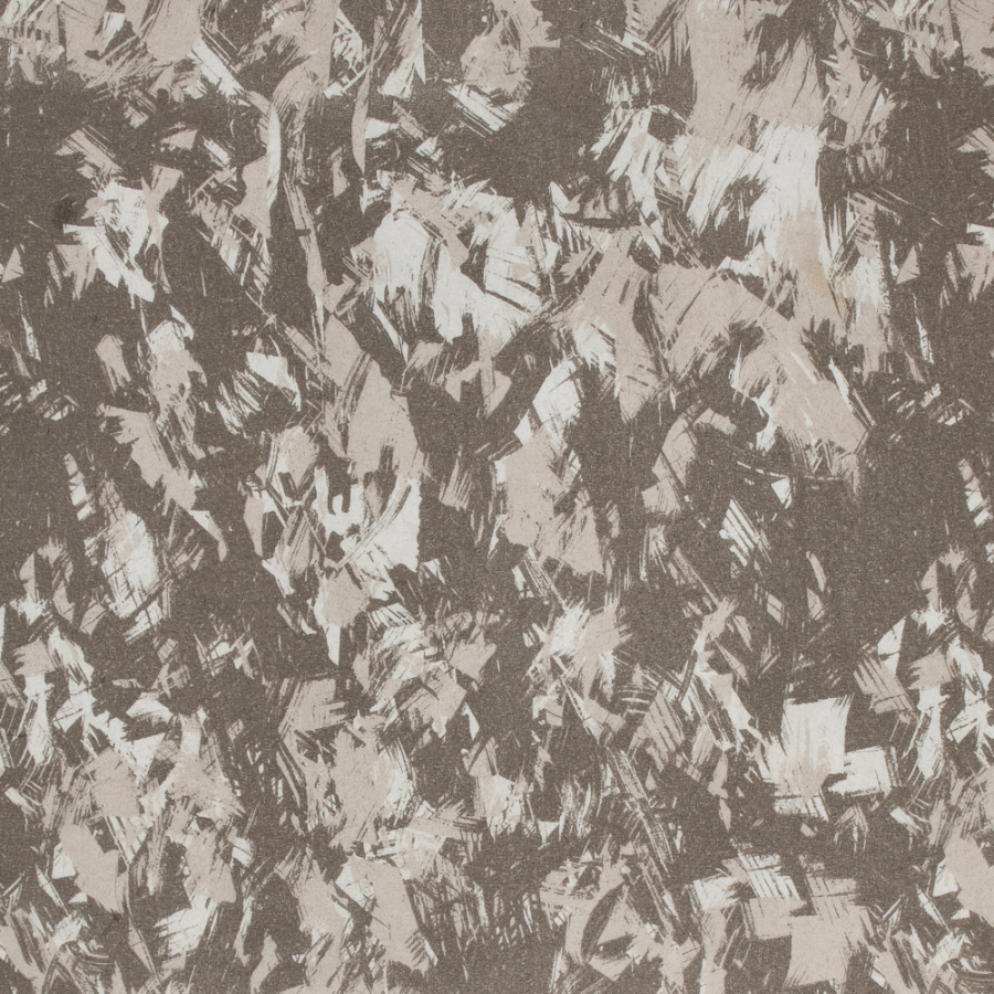 Jason Wu Beige Abstract Silk Chiffon | Mood Fabrics