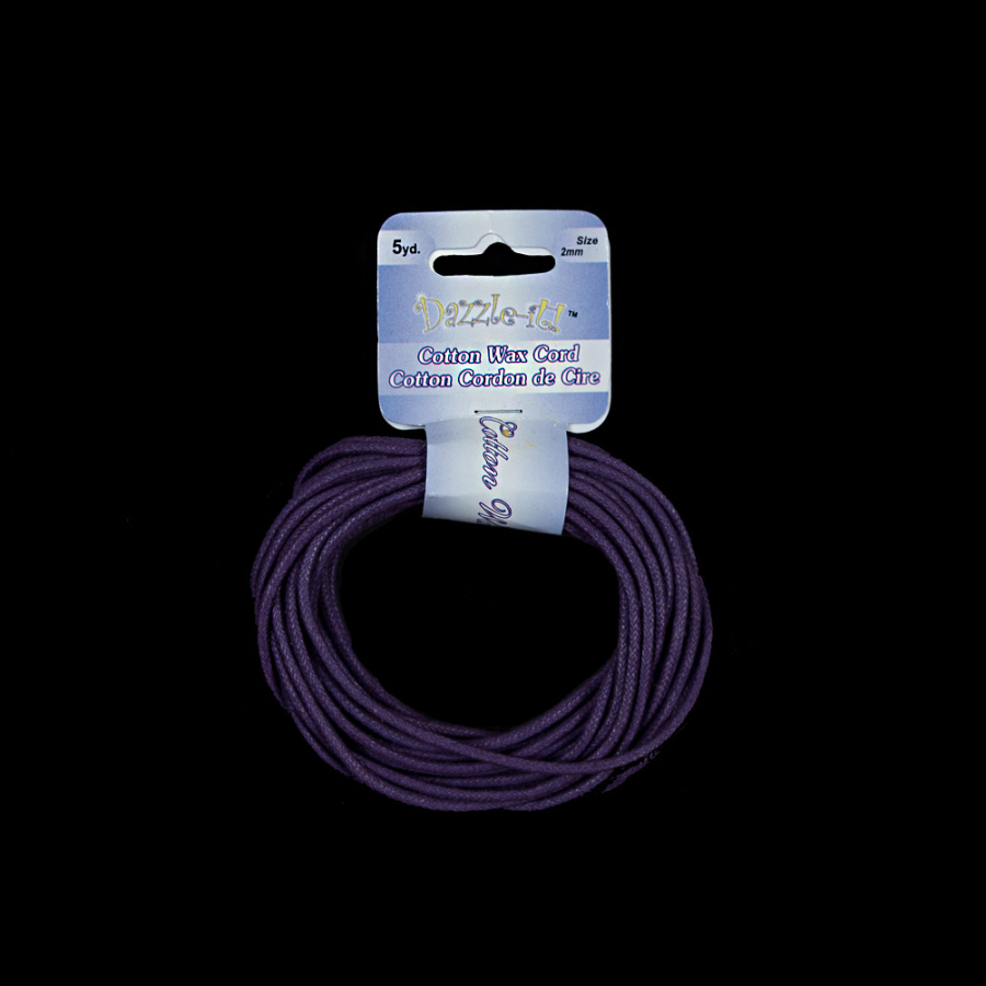 Dazzle-It Wineberry Cotton Wax Cord - 2mm | Mood Fabrics