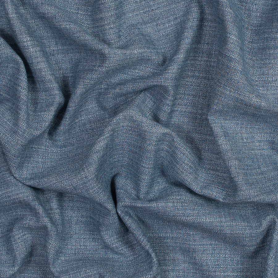 Blue Brushed Rayon Tweed | Mood Fabrics