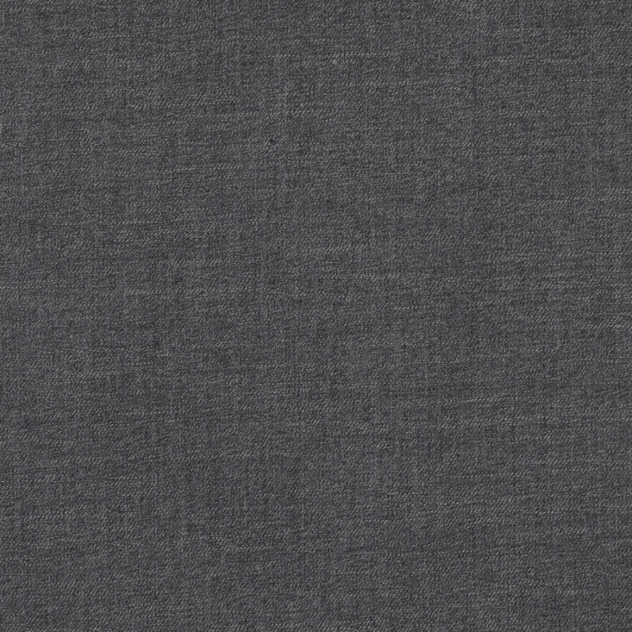 Black and Charcoal Virgin Wool Double Faced Melange | Mood Fabrics