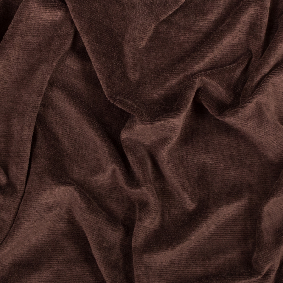 Chocolate Brown Stretch Knit Corduroy | Mood Fabrics