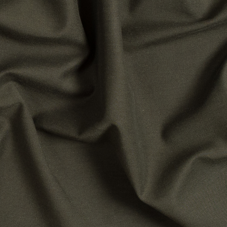 Dark Olive Stretch Cotton Suiting | Mood Fabrics