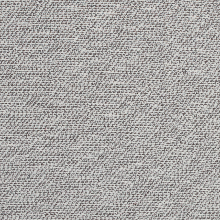 Brown and Ivory Stretch Cotton Tweed | Mood Fabrics