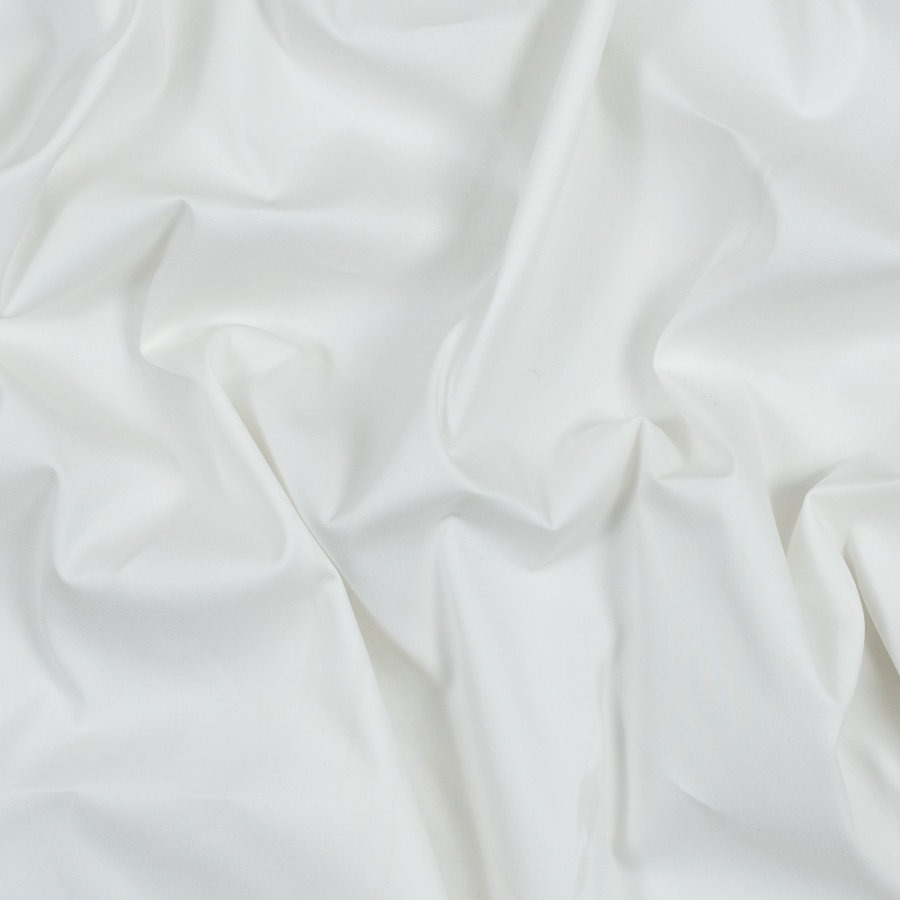 Theory White Blended Cotton Twill | Mood Fabrics
