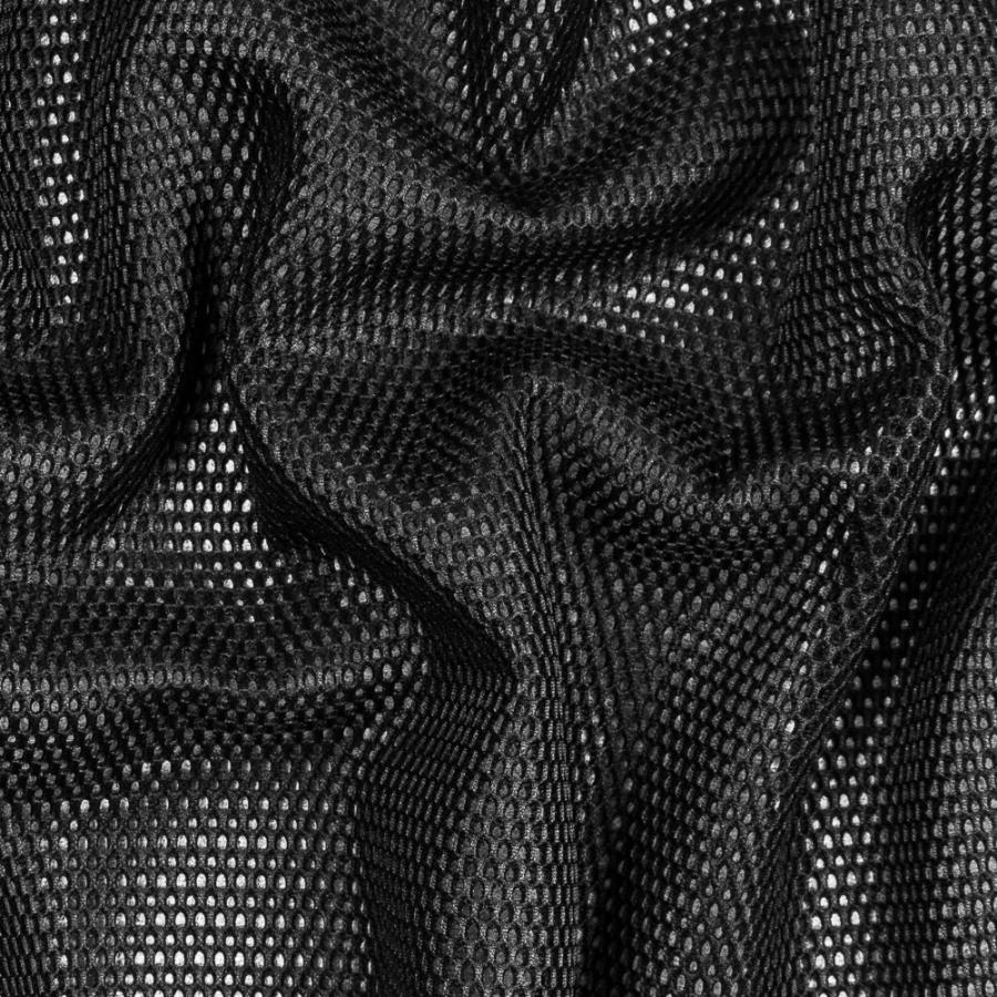 Black Novelty Honeycomb Wonder Mesh | Mood Fabrics