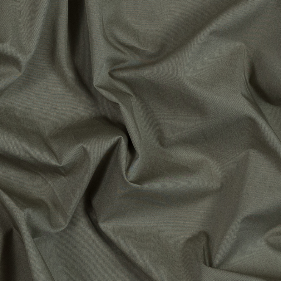 Helmut Lang Dark Khaki Cotton Sateen | Mood Fabrics