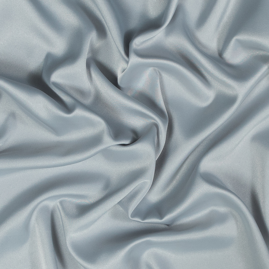 Theory Cool Gray Luminous Satin-Faced Twill | Mood Fabrics