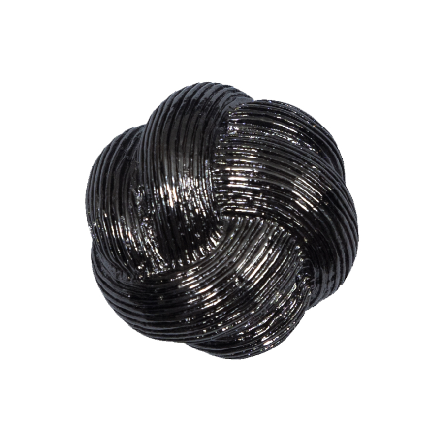 Italian Gunmetal Knot Metal Shank-Back Button - 40L/25mm | Mood Fabrics