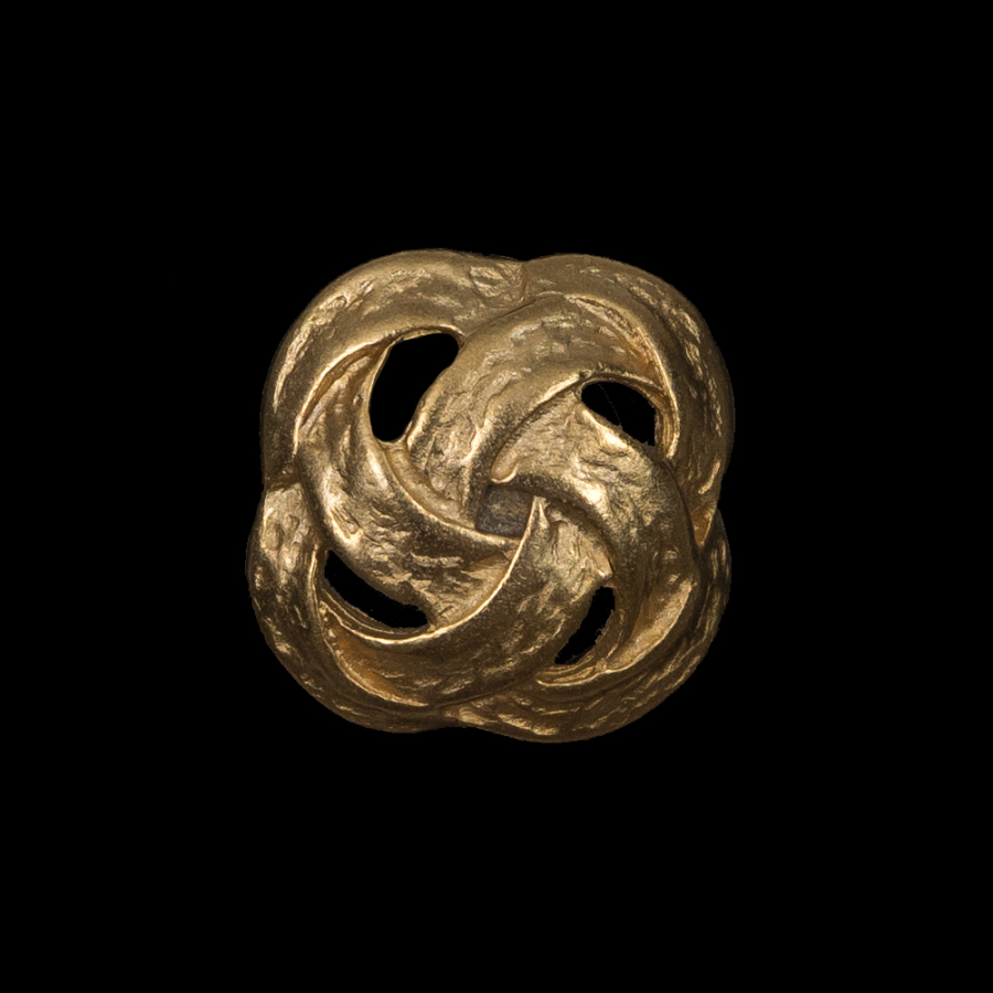 Italian Gold Knotted Metal Shank-Back Button - 36L/23mm | Mood Fabrics