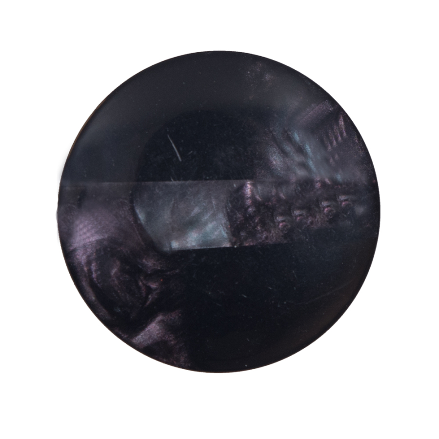 Black and Purple Plastic Self Shank Button - 44L/27mm | Mood Fabrics