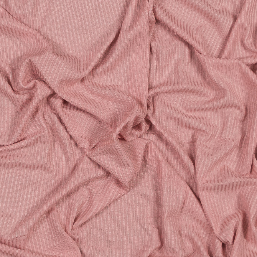 Dusty Rose 4x2 Rayon Rib Knit | Mood Fabrics