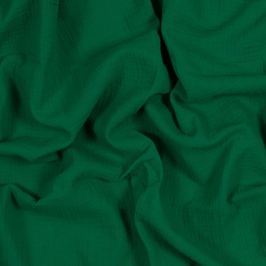 Kelly Green Double Cotton Gauze | Mood Fabrics