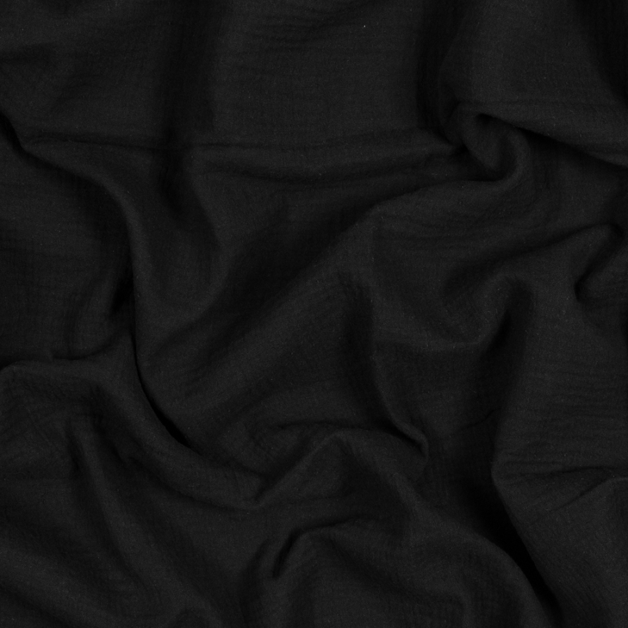 Black Double Cotton Gauze | Mood Fabrics