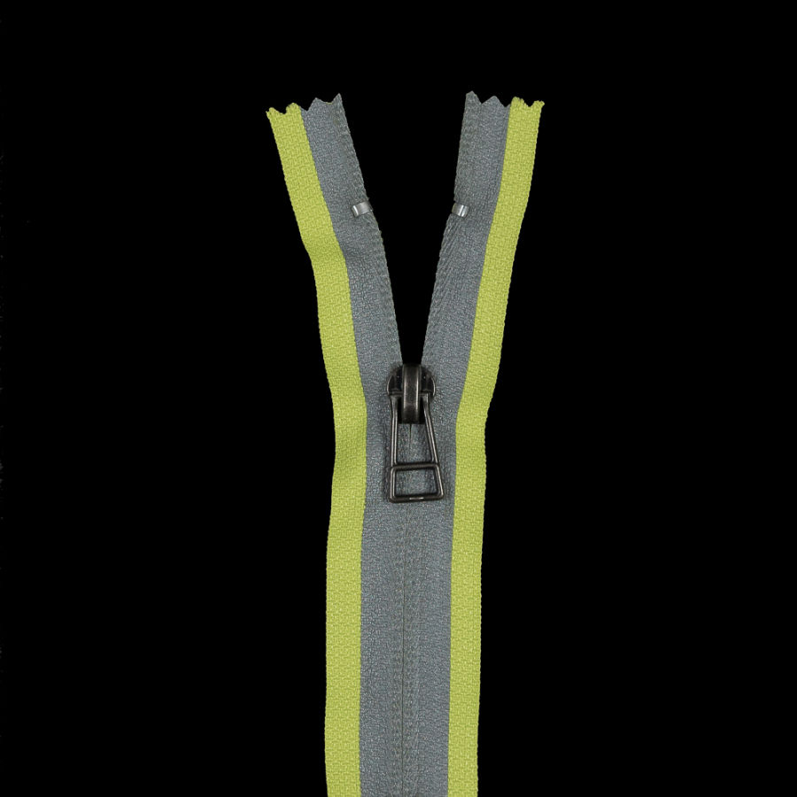 #5 Invisible Fluorescent Yellow Reflective Separating Zipper - 24 | Mood Fabrics
