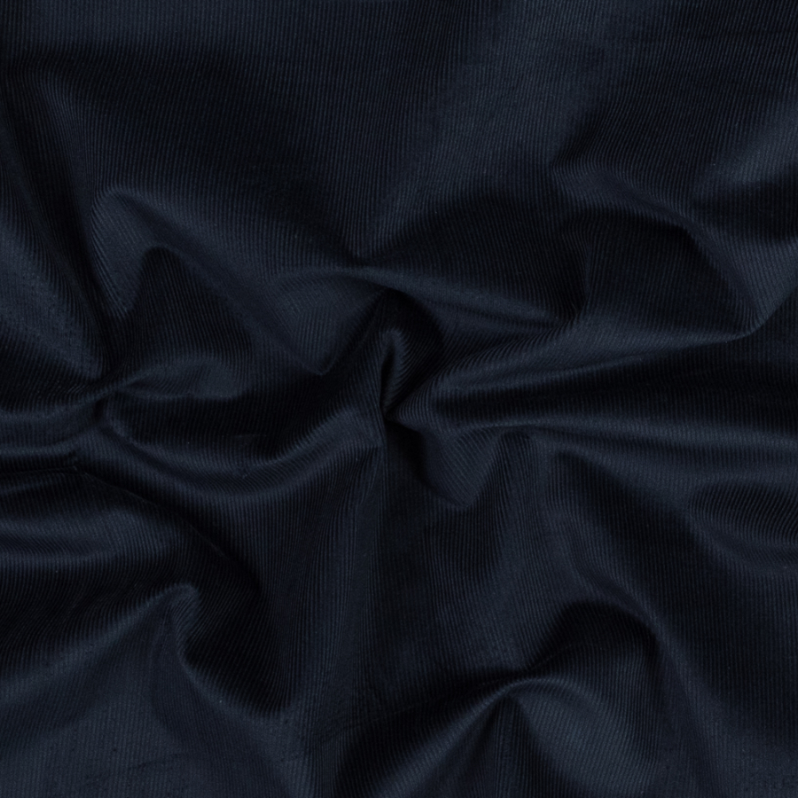 Midnight Blue Stretch Cotton Corduroy | Mood Fabrics