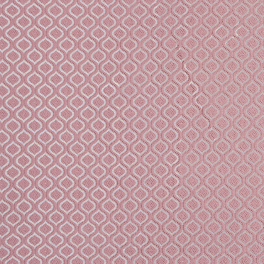 Candy Pink Ogee Patterned Brocade | Mood Fabrics