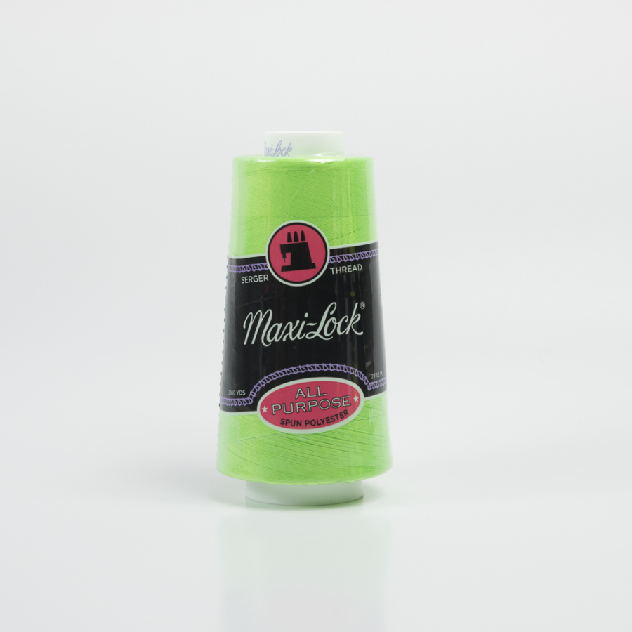 Maxilock Neon Green Serger Thread - 3000 yards | Mood Fabrics
