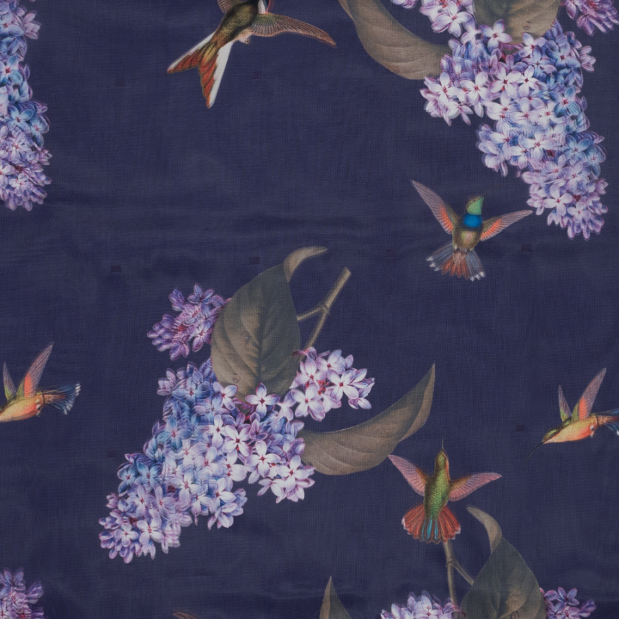 Mood Exclusive Purple Monet's Joyful Garden 3D Fabric | Mood Fabrics