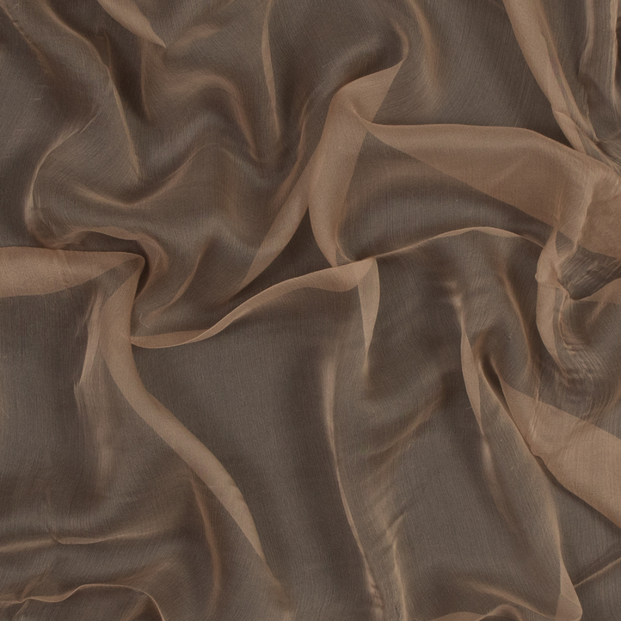 Sand Crinkled Silk Chiffon | Mood Fabrics