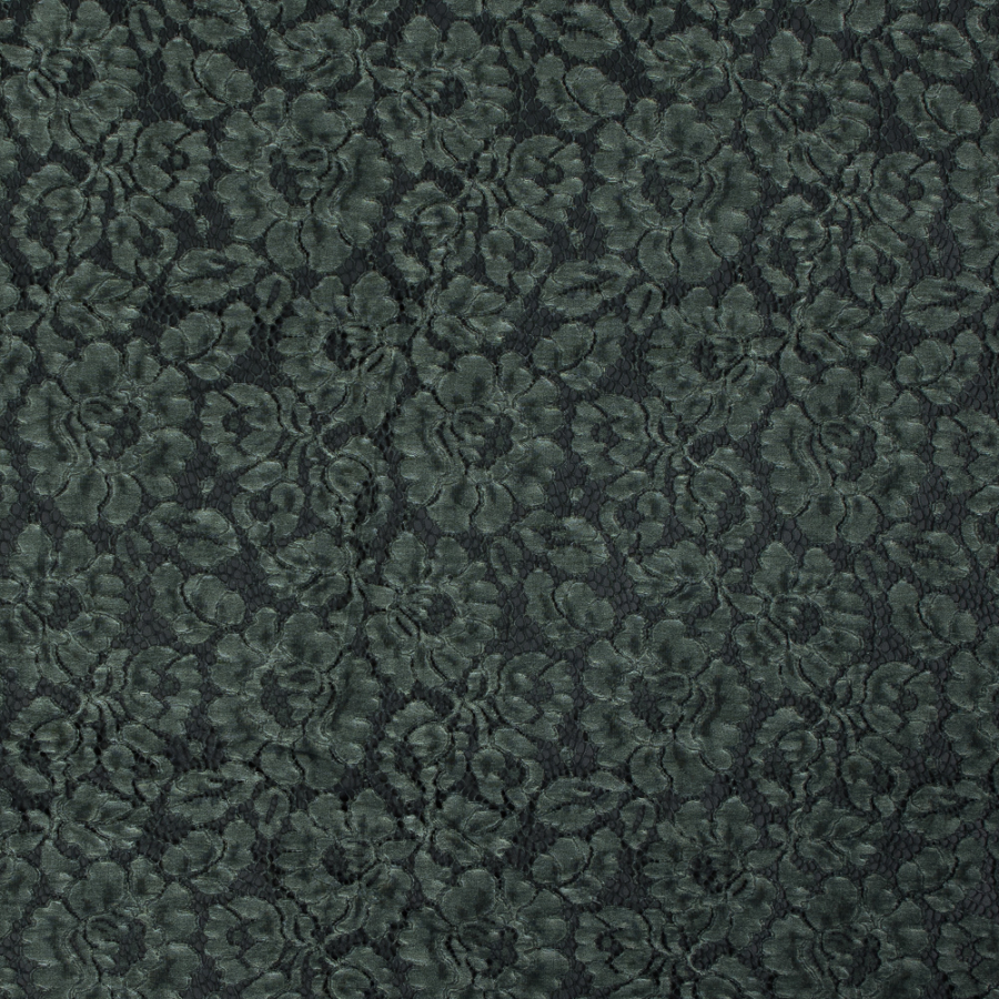 Thyme Tie Dye Floral Cotton Lace | Mood Fabrics