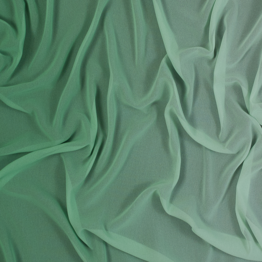 Grass Green Ombre Polyester Chiffon | Mood Fabrics