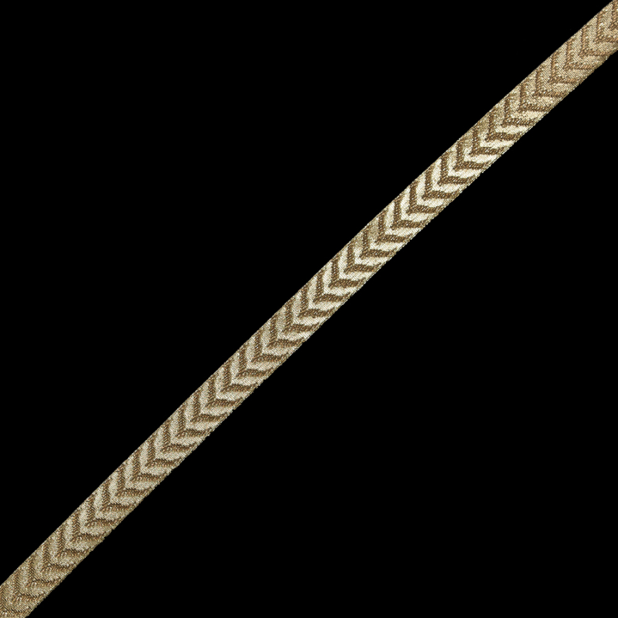 Metallic Gold Jacquard Ribbon - 0.5 | Mood Fabrics