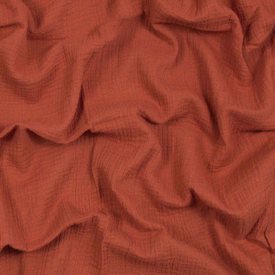 Orange Rust Double Cotton Gauze | Mood Fabrics
