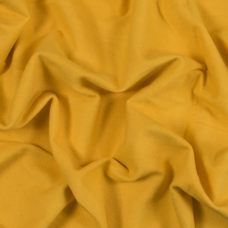Gamboge Fleece-Backed Stretch Cotton Knit | Mood Fabrics