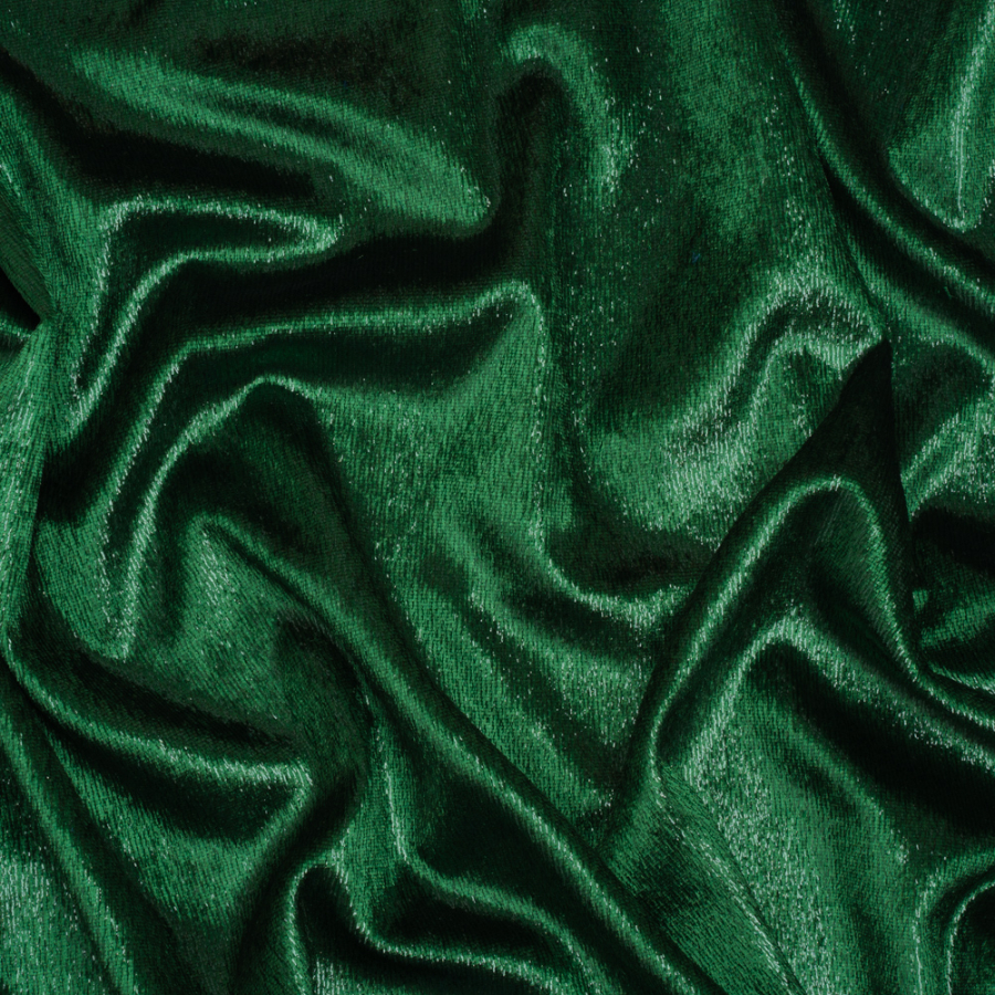 Emerald Metallic Velvet | Mood Fabrics
