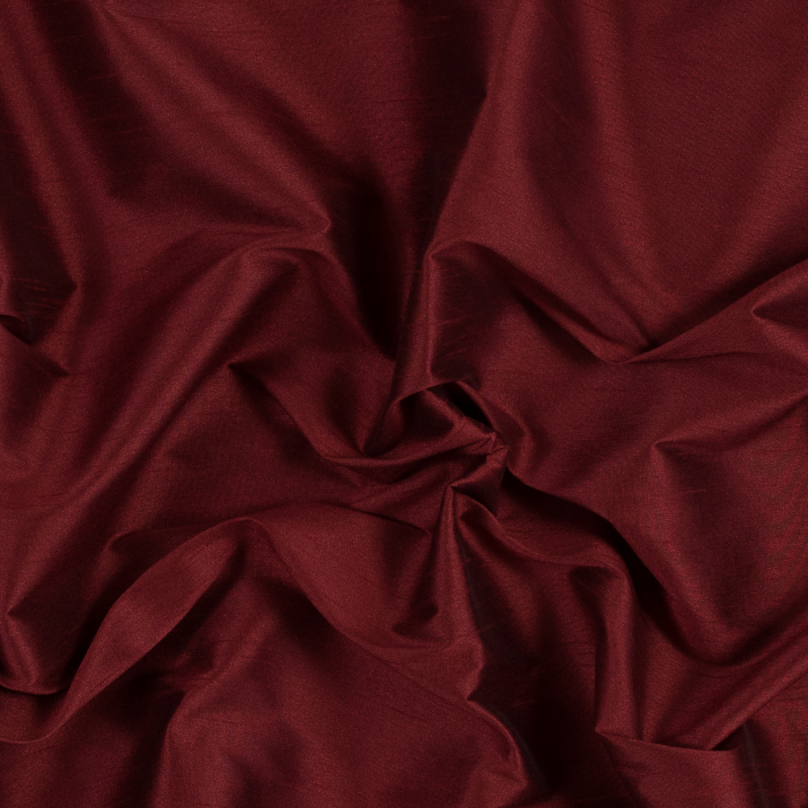 Burgundy Polyester Shantung | Mood Fabrics