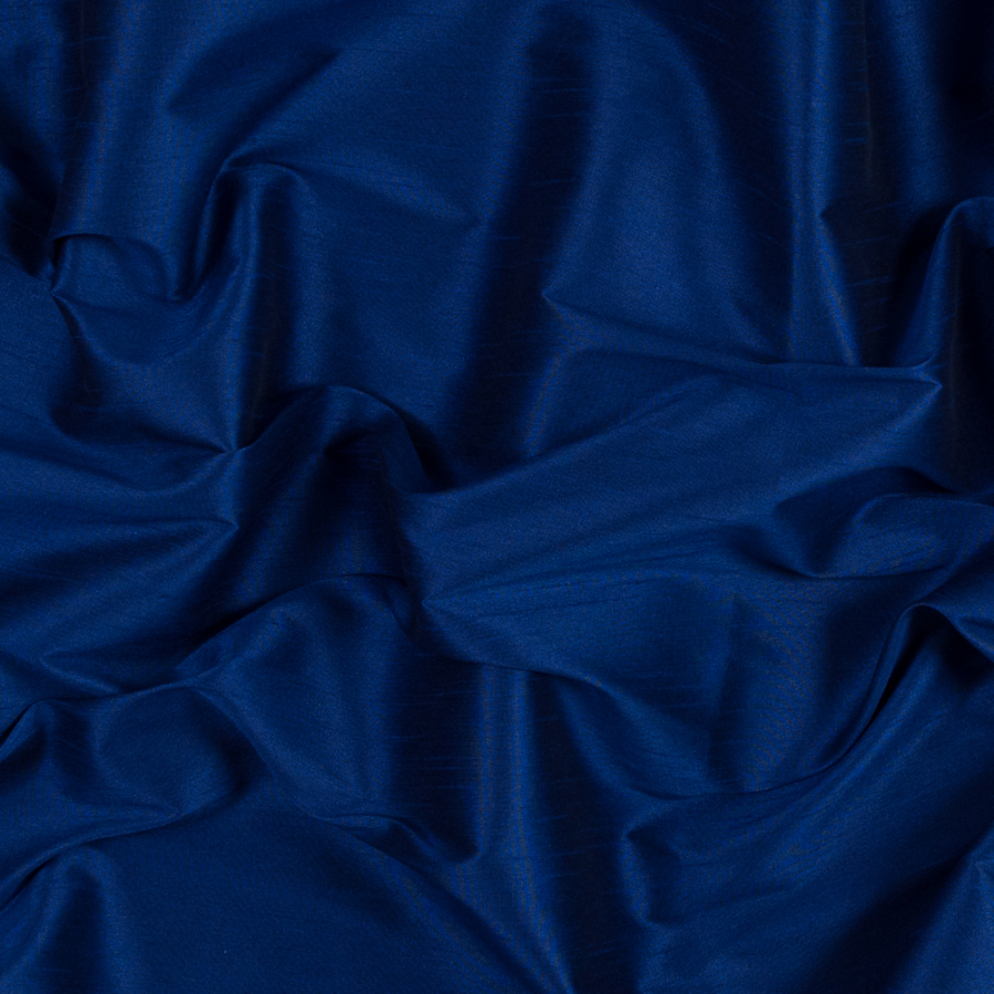 Royal Blue Polyester Shantung | Mood Fabrics