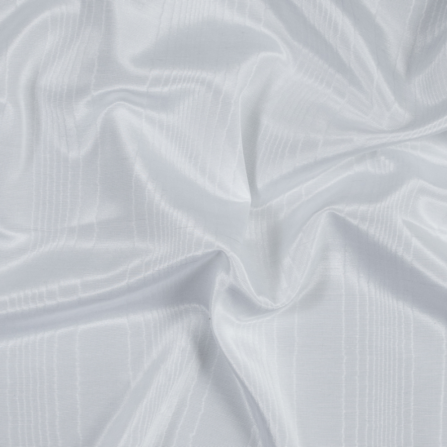 Ultra White Polyester Moire Bengaline | Mood Fabrics