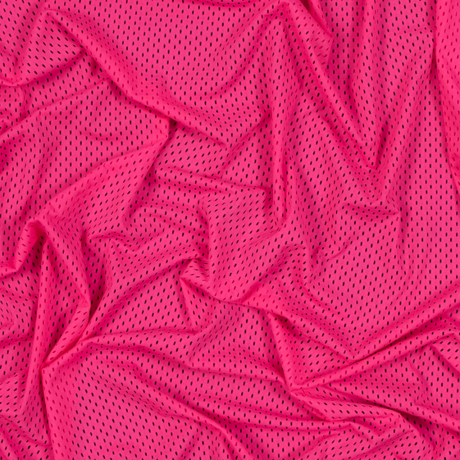 Neon Pink Stretch Athletic Mesh | Mood Fabrics