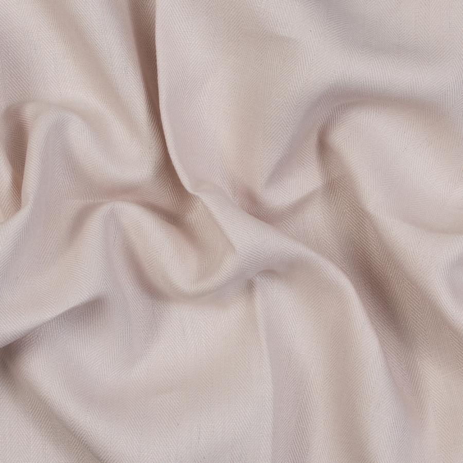 Newhaven Blush Herringbone Linen Woven | Mood Fabrics