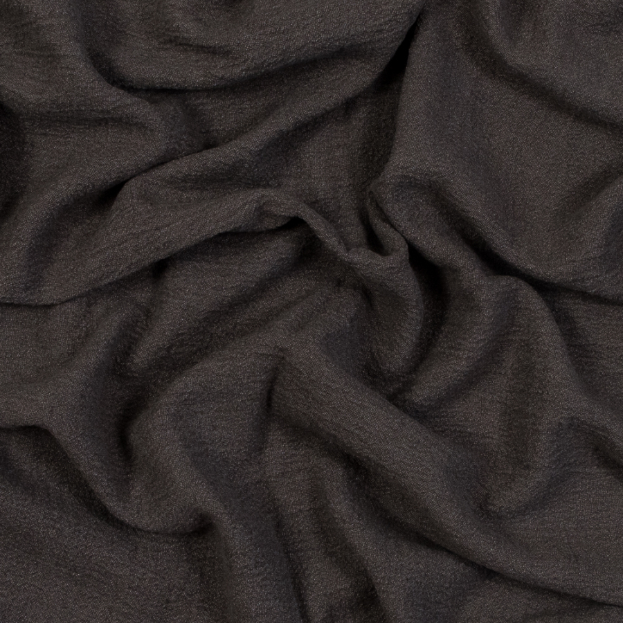 Pisek Smoke Gray Linen Crepe | Mood Fabrics