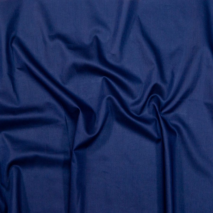 Toulouse Navy Mercerized Organic Cotton Voile | Mood Fabrics