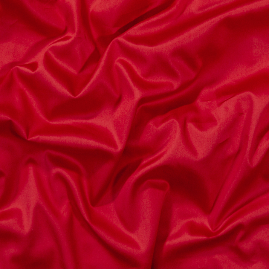 Ravello Red Mercerized Organic Cotton Shirting | Mood Fabrics
