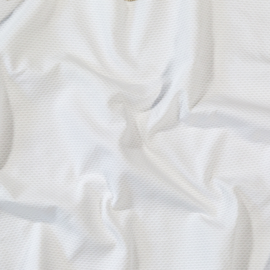 Maiori White Bullseye Organic Cotton Pique | Mood Fabrics
