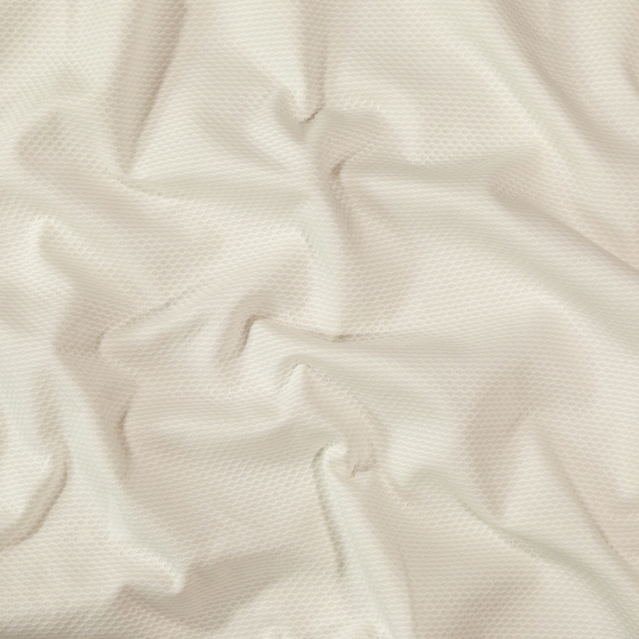 Maiori Ivory Bullseye Organic Cotton Pique | Mood Fabrics