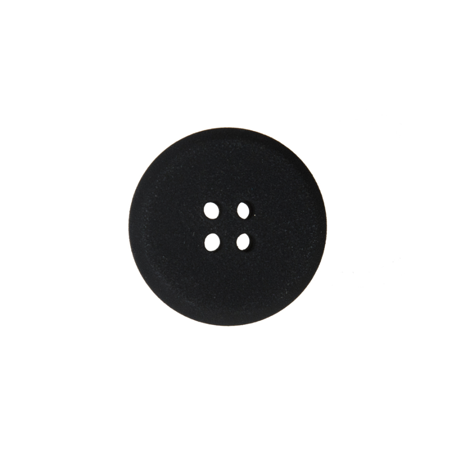 Black Matte 4-Hole Button - 28L/18mm | Mood Fabrics
