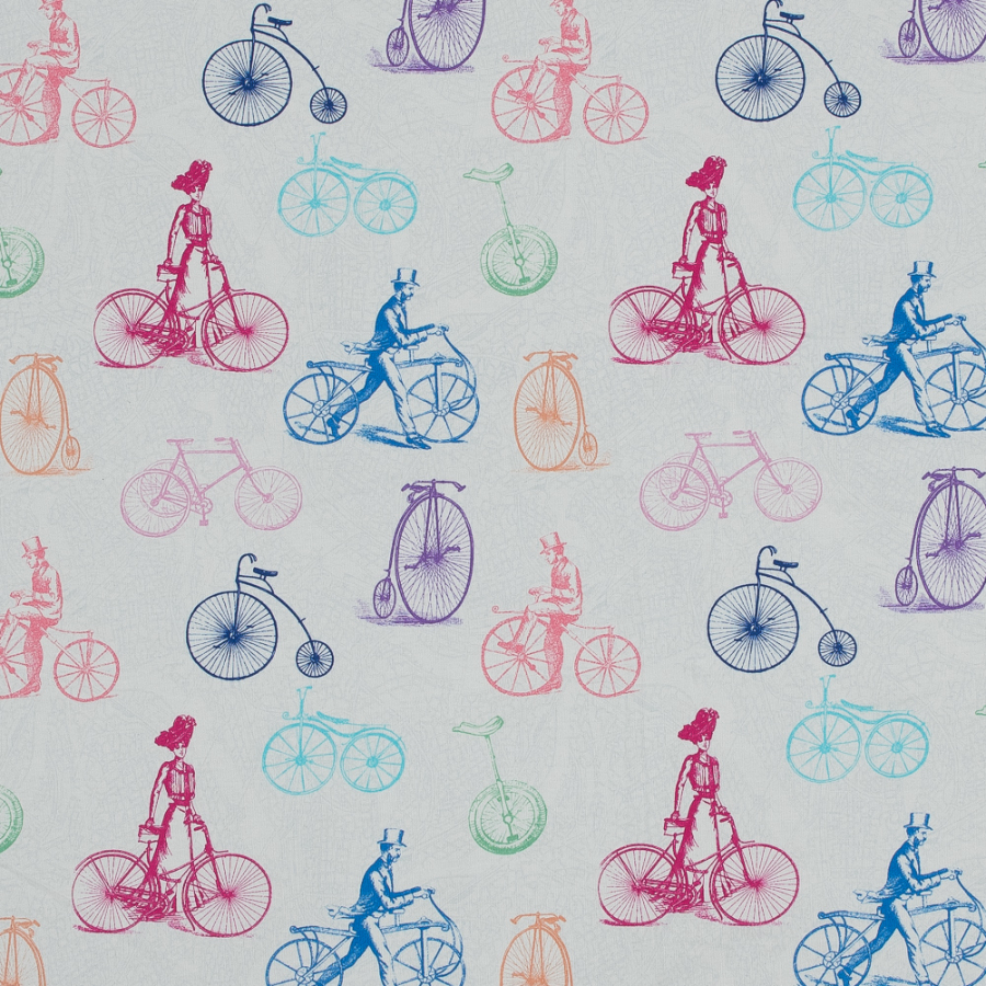 Bicycle Printed Cotton Jersey | Mood Fabrics