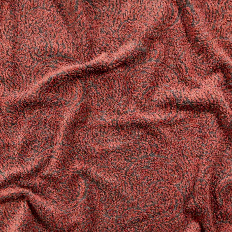Italian Faded Rose and Gray Two-Tone Wool Knit | Mood Fabrics
