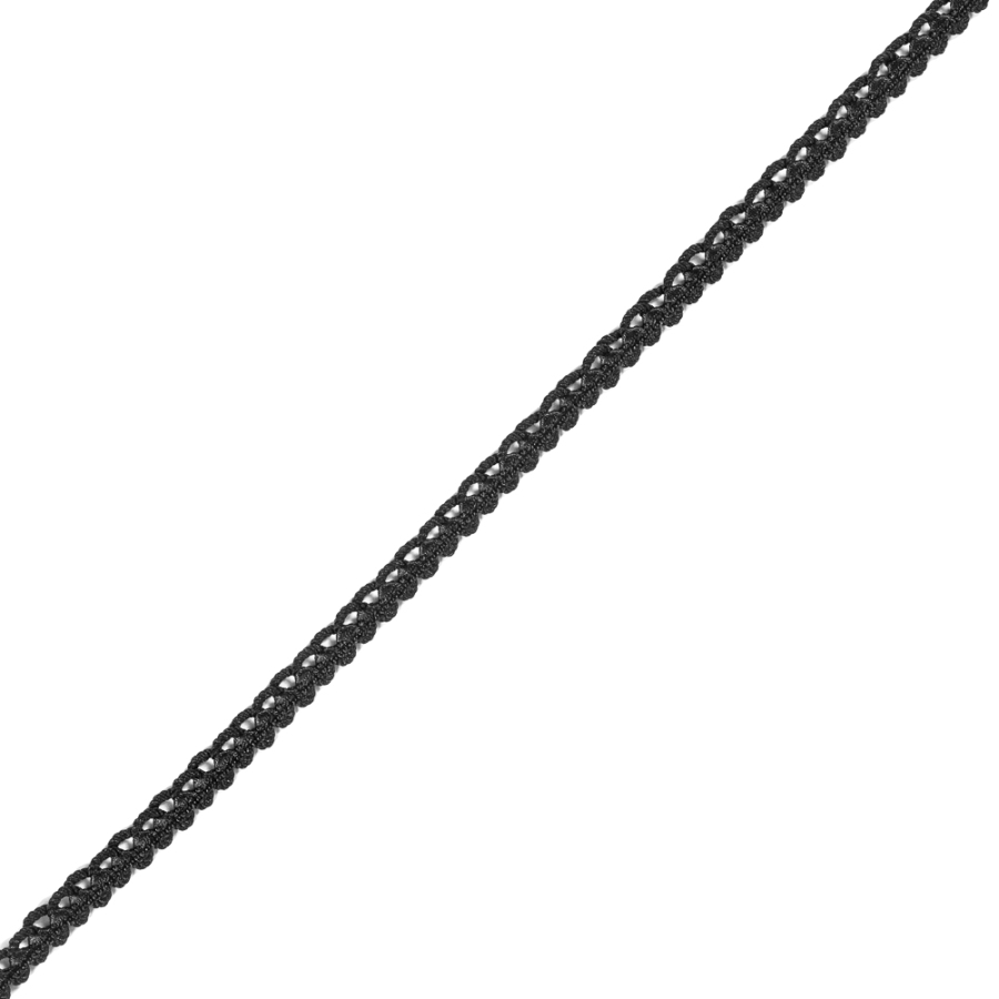 Black Looped Rope Trim - 0.5 | Mood Fabrics