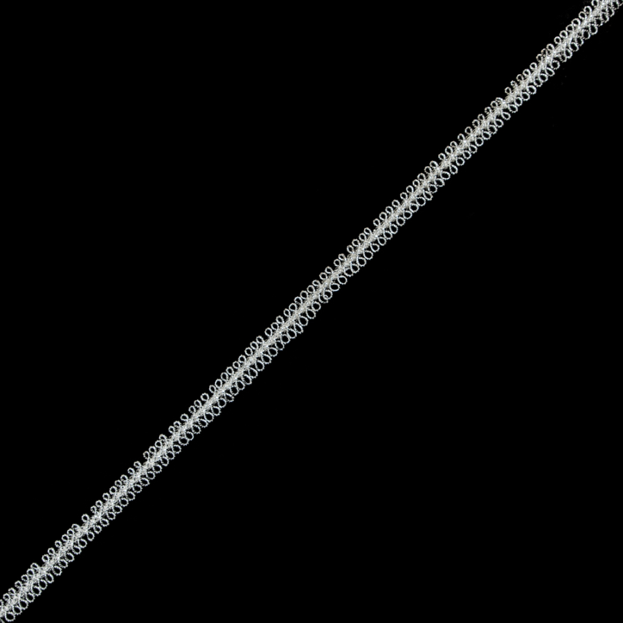 Metallic Silver Braided Trim - 0.625 | Mood Fabrics