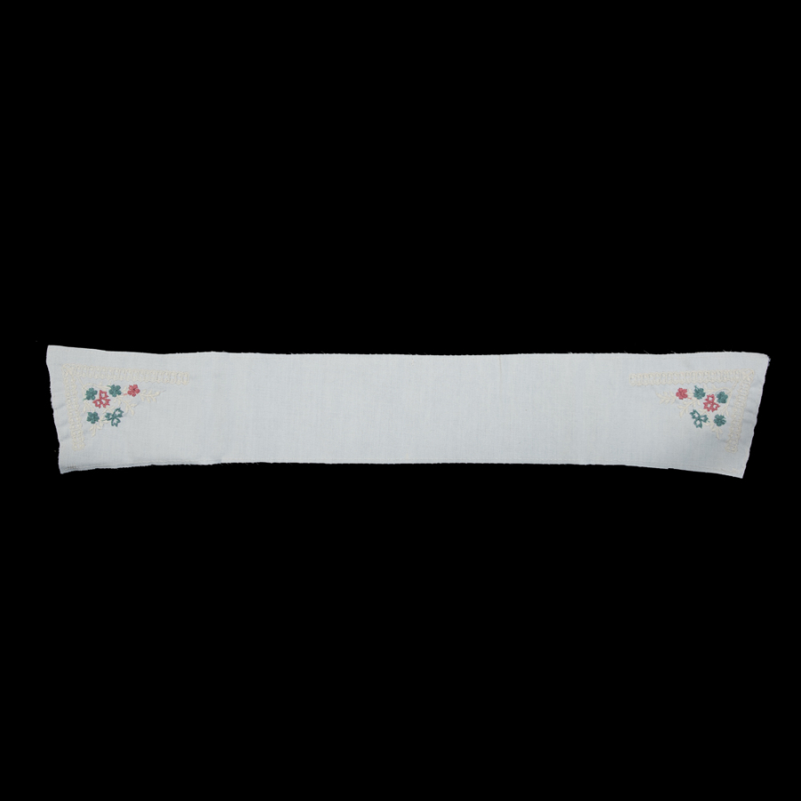 Ivory Floral Embroidered Cotton Collar - 19.5 x 3.5 | Mood Fabrics